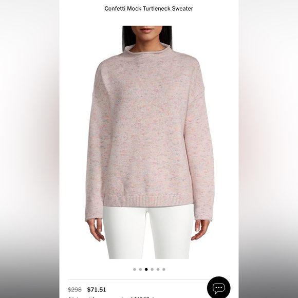 White + Warren Sweaters - White + Warren Confetti Mock Neck Wool Sweater